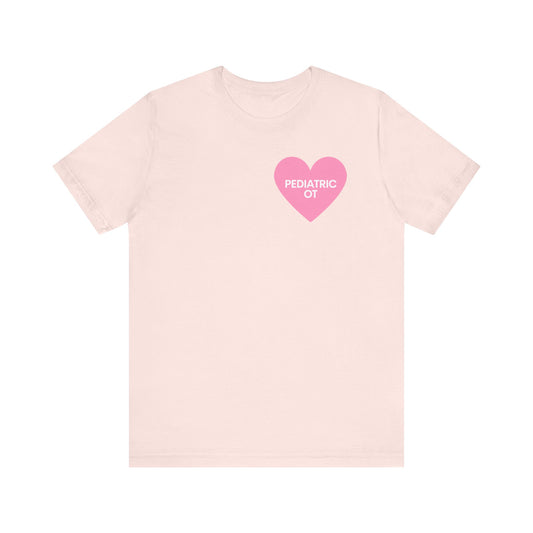 pediatric OT heart short sleeve tee