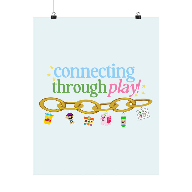 connecting in speech toy wall poster