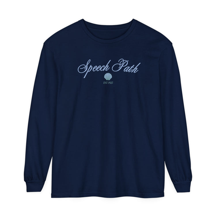 speech path clam comfort colors long sleeve tee