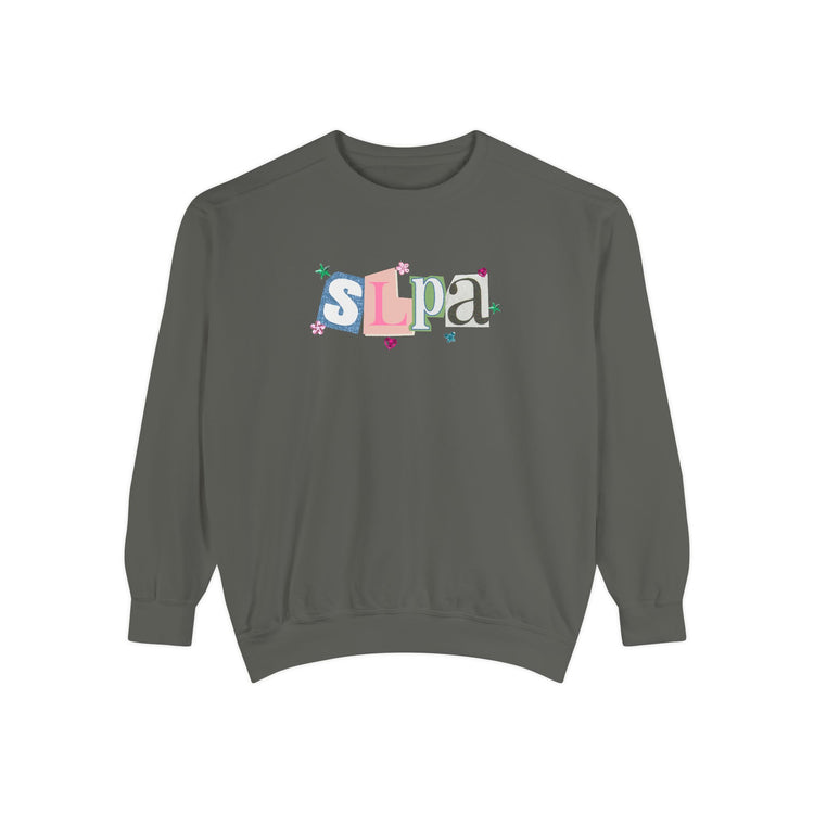 SLPA newspaper gem comfort colors crewneck