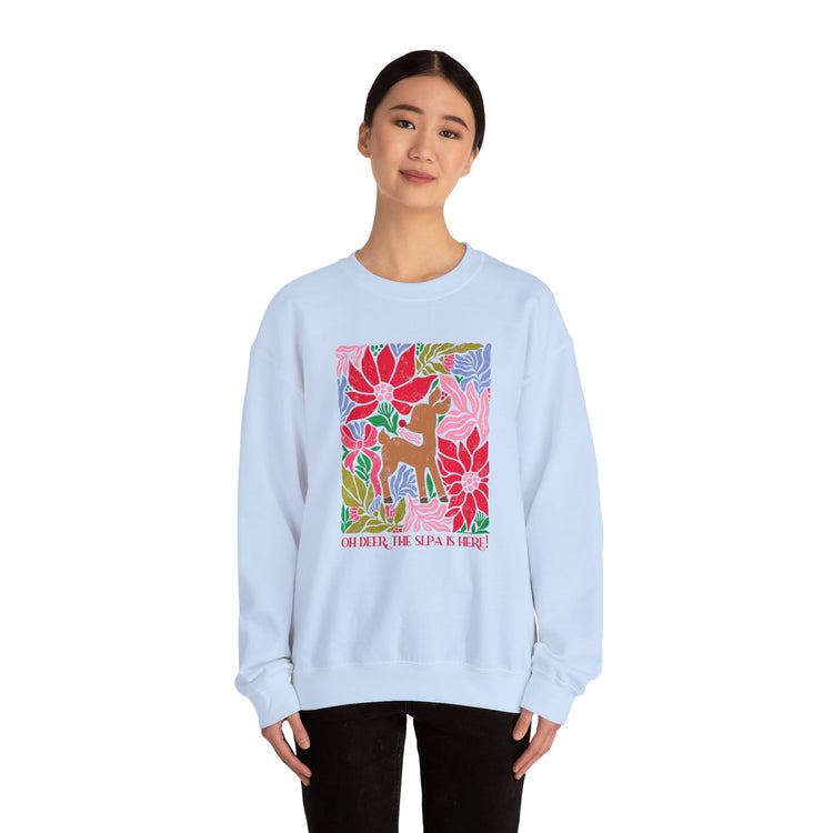 oh deer, the slpa is here crewneck