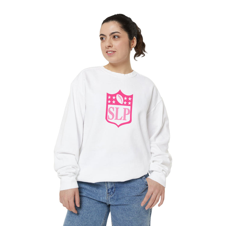 SLP football crest comfort colors crewneck