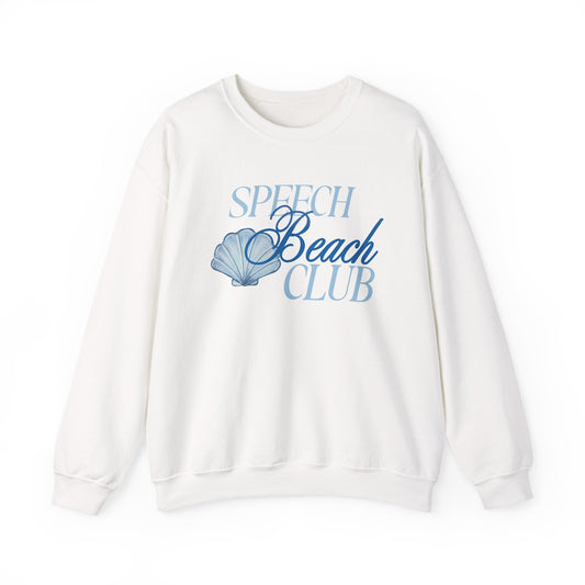 speech beach club shell crewneck