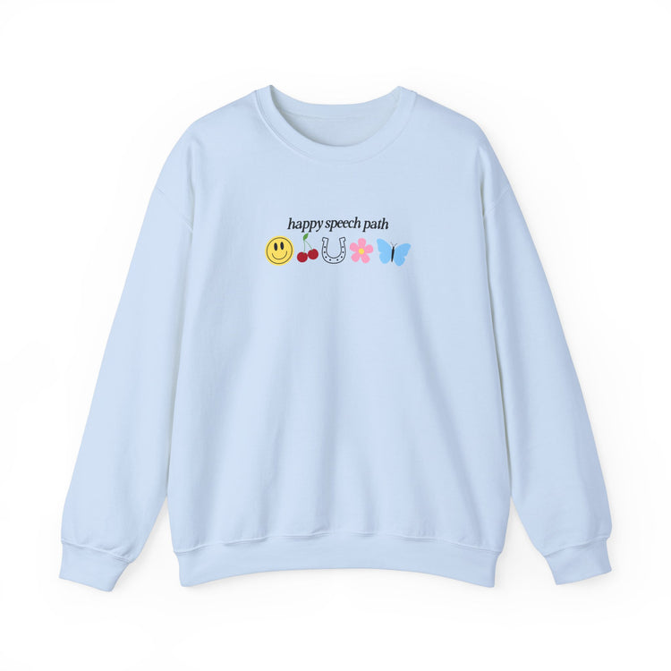 happy speech path crewneck