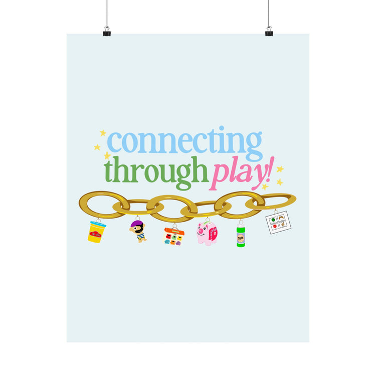 connecting in speech toy wall poster