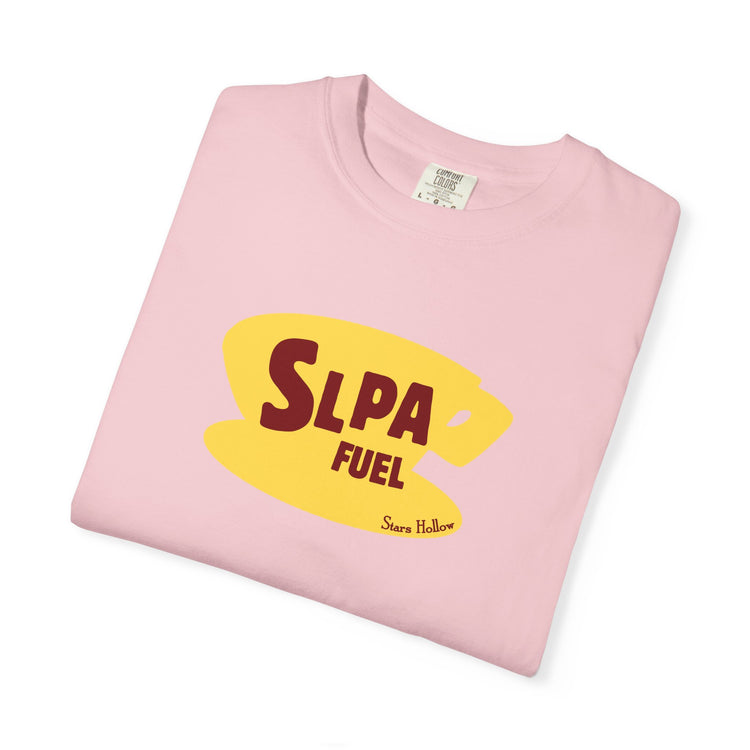 slpa fuel yellow coffee cup comfort colors tee