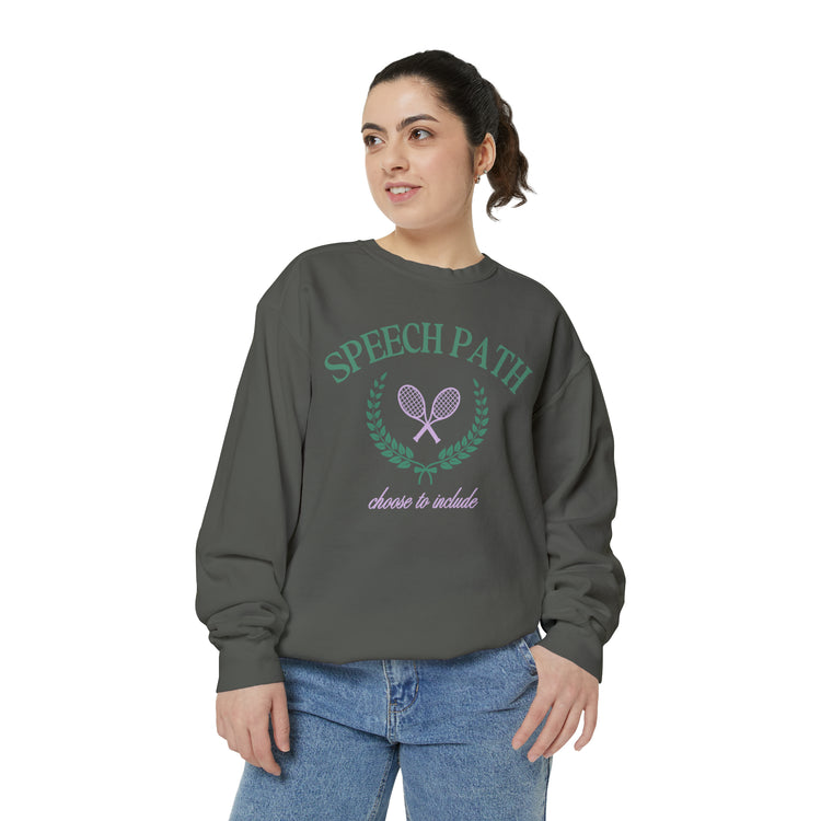 speech path crest comfort colors crewneck