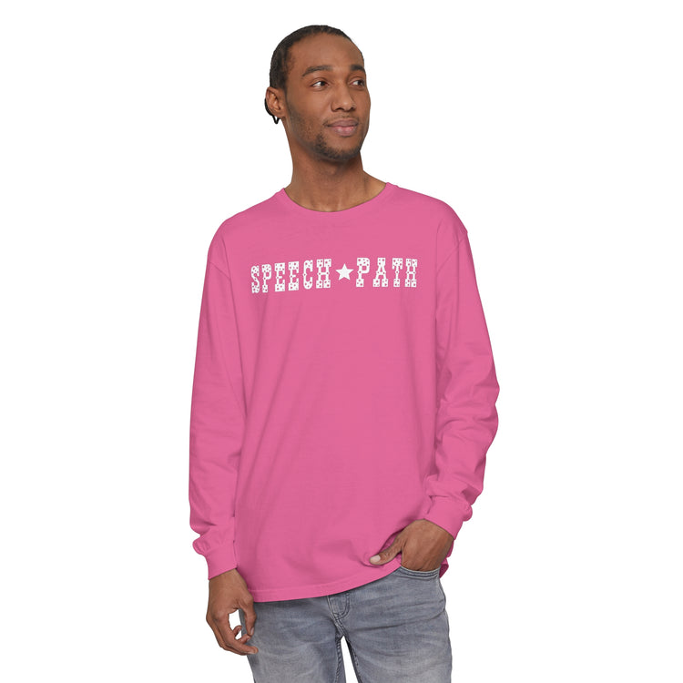 speech path western star comfort colors long sleeve tee