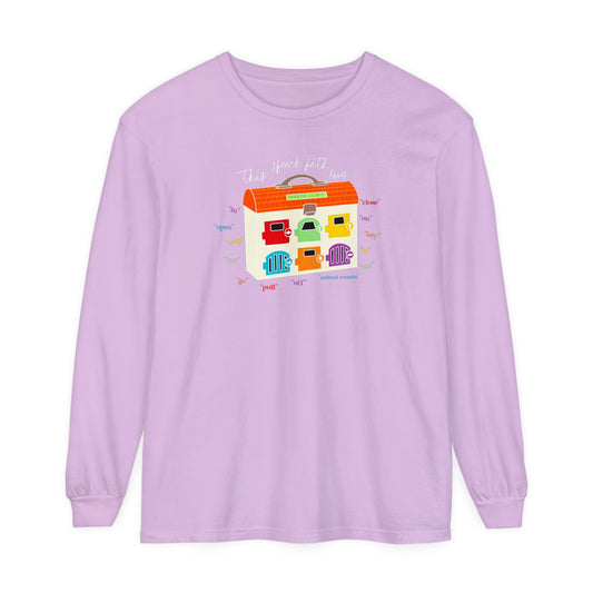 speech clinic speech path loves comfort colors long sleeve tee