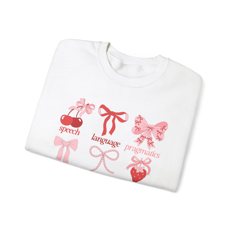 SLP scope pink/red bows crewneck