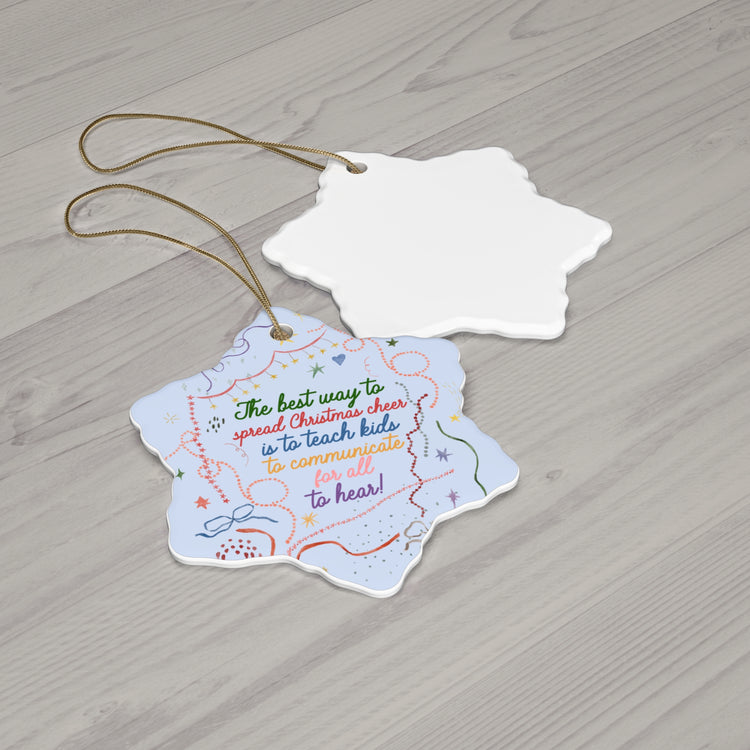 spread christmas cheer SLP snowflake ornament