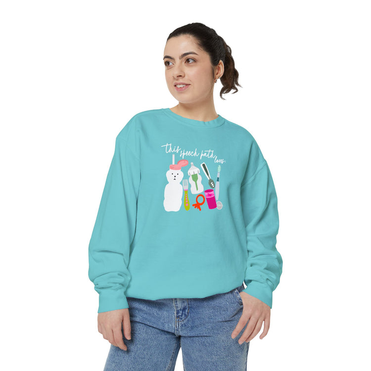 feeding speech path loves comfort colors crewneck