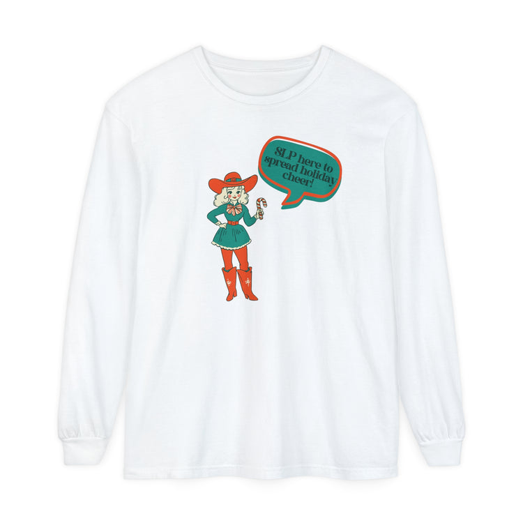 cowgirl elf slp comfort colors long sleeve tee