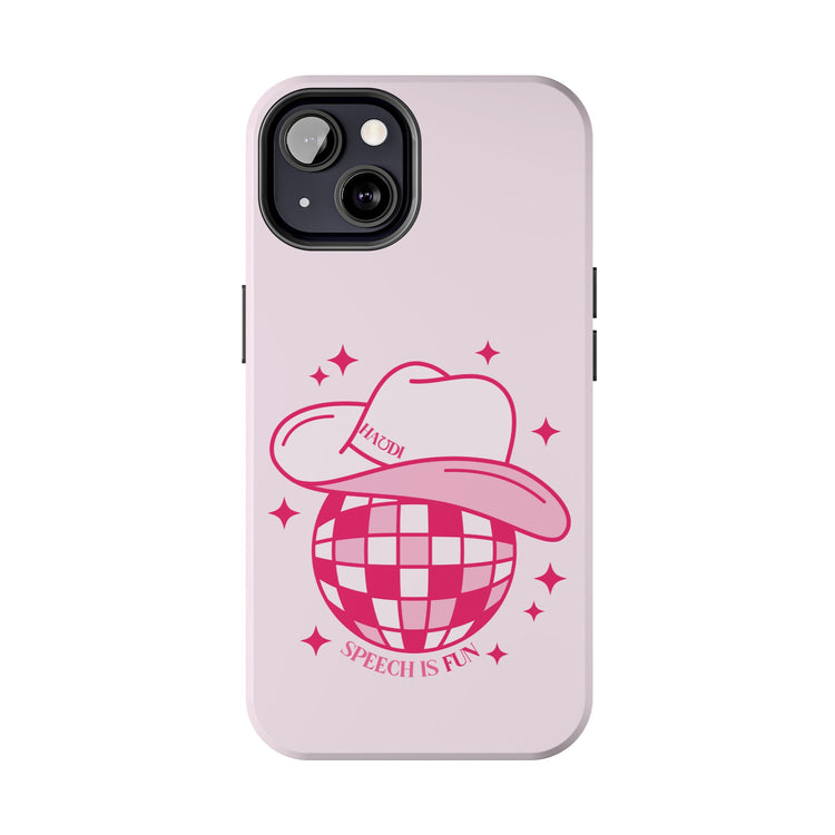 cowboy disco speech is fun iPhone case