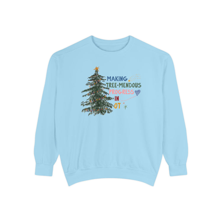 making tree-mendous progress in OT comfort colors crewneck