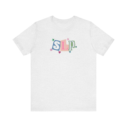 SLP newspaper gem tee (sample sale)