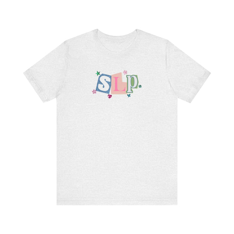 SLP newspaper gem tee (sample sale)