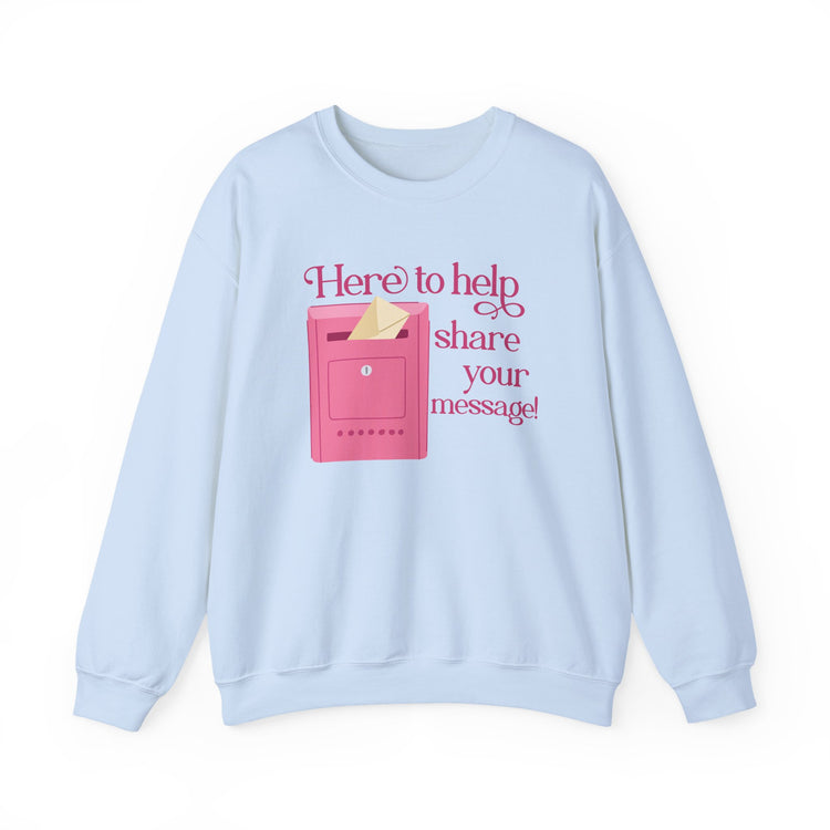 here to help share your message! crewneck