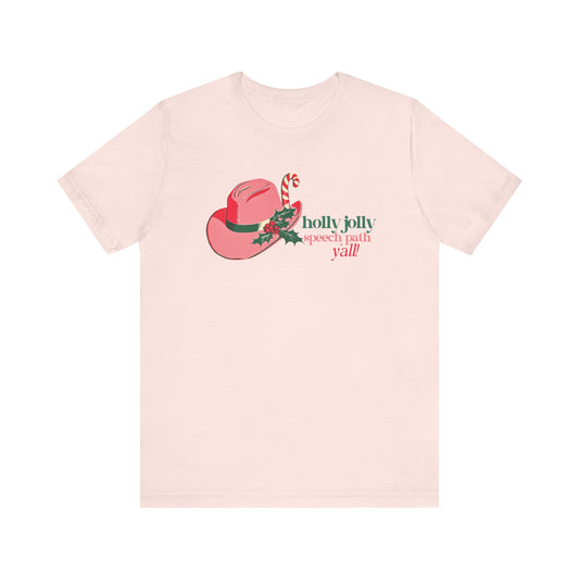 holly jolly speech path y'all! short sleeve tee