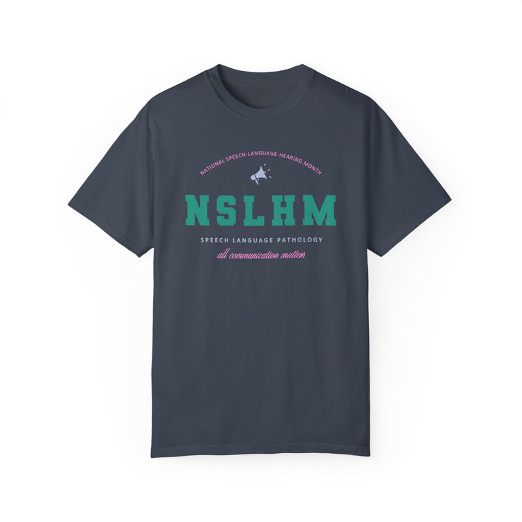 NSLHM varsity colorful comfort colors tee