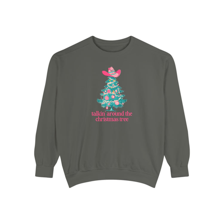 talkin' around the christmas tree comfort colors crewneck