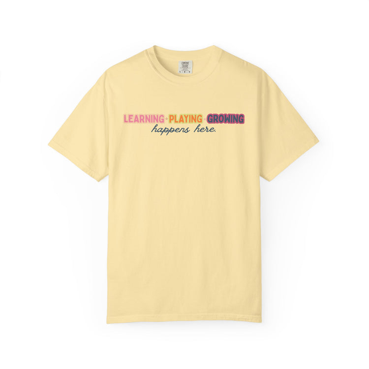 learning playing growing comfort colors tee