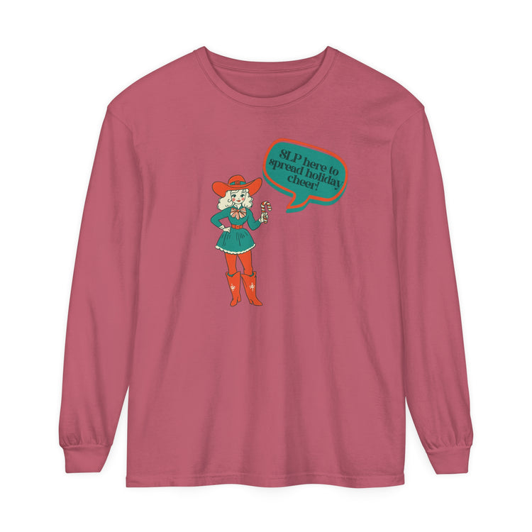 cowgirl elf slp comfort colors long sleeve tee