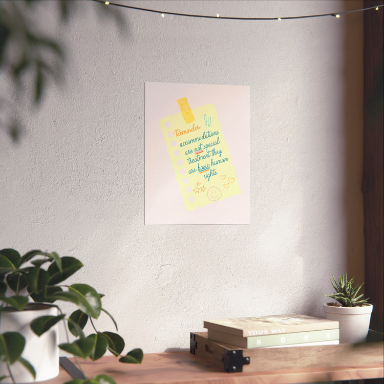 accommodations right wall poster