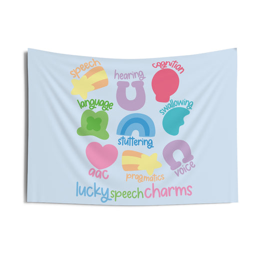 lucky speech charms wall tapestry