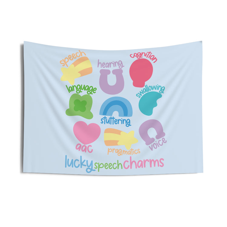 lucky speech charms wall tapestry
