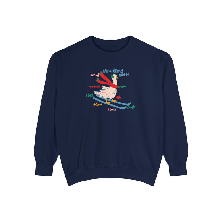 s-blend winter goose comfort colors crewneck