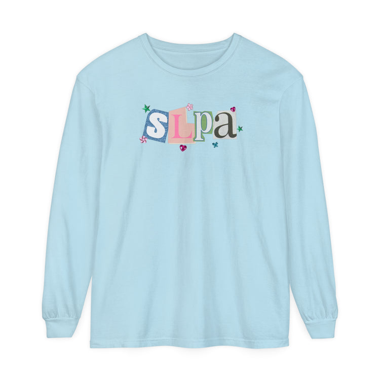 SLPA newspaper gem comfort colors long sleeve tee