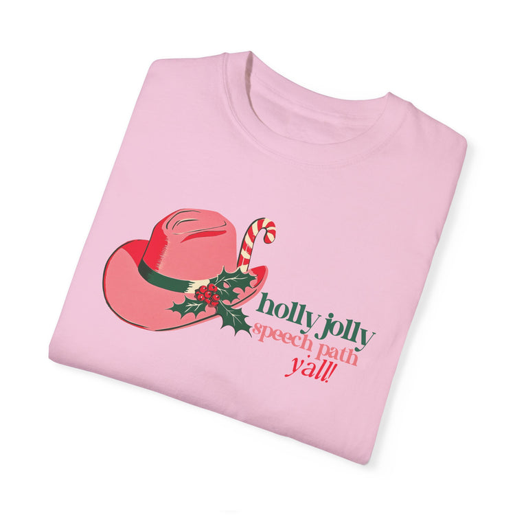 holly jolly speech path yall scope comfort colors tee