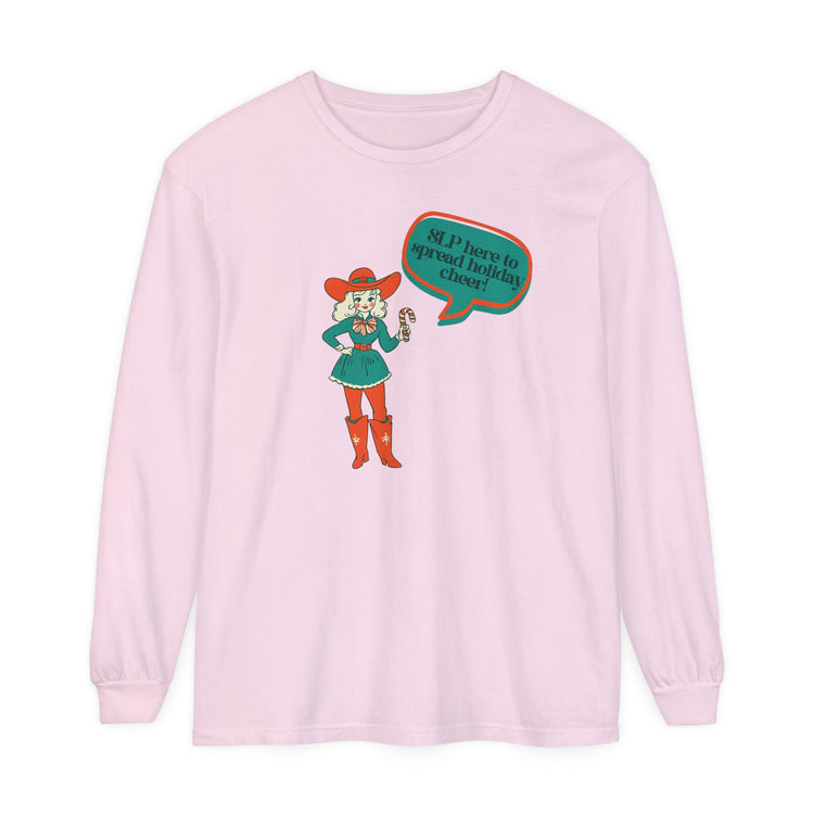 cowgirl elf slp comfort colors long sleeve tee