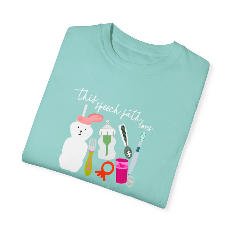 feeding speech path loves comfort colors tee