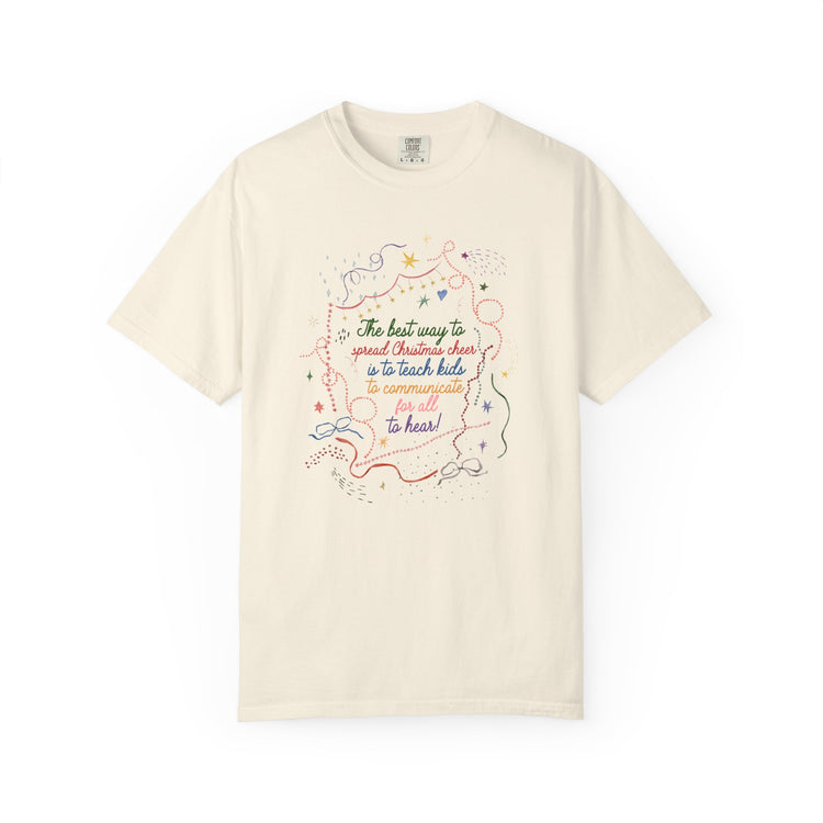 spreading SLP cheer comfort colors tee