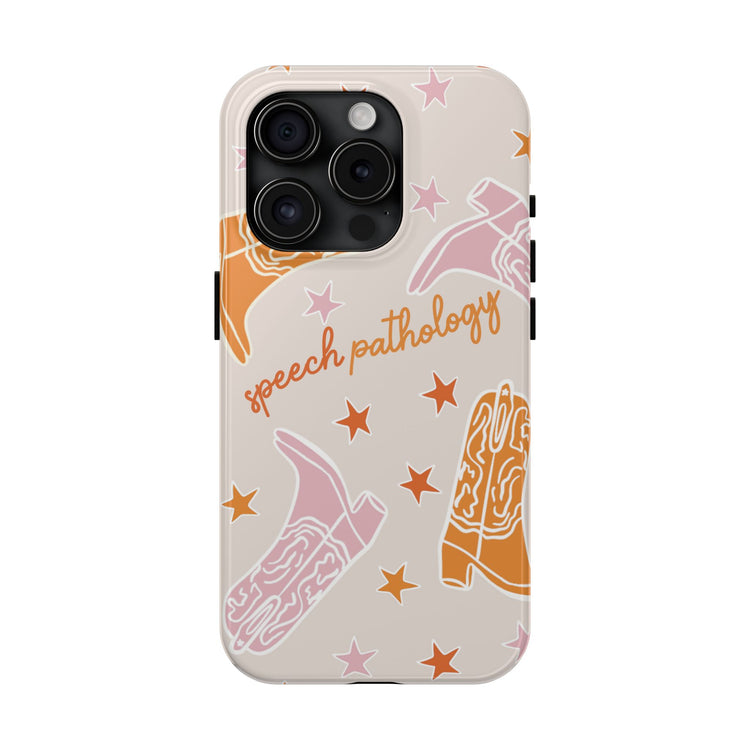 speech pathology boots iPhone case