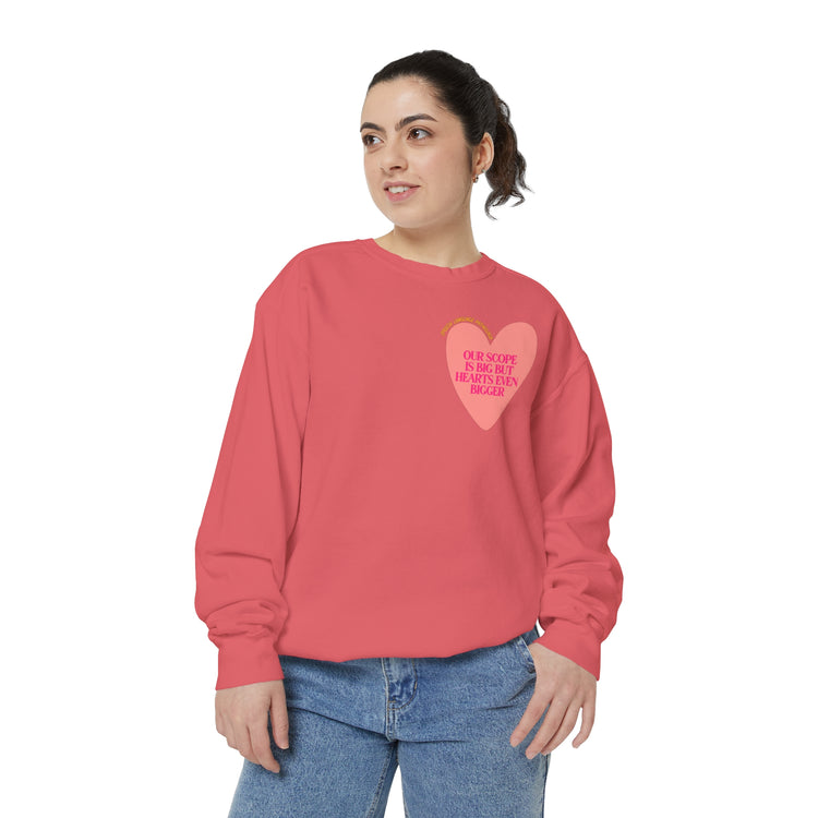 SLP heart scope comfort colors crewneck