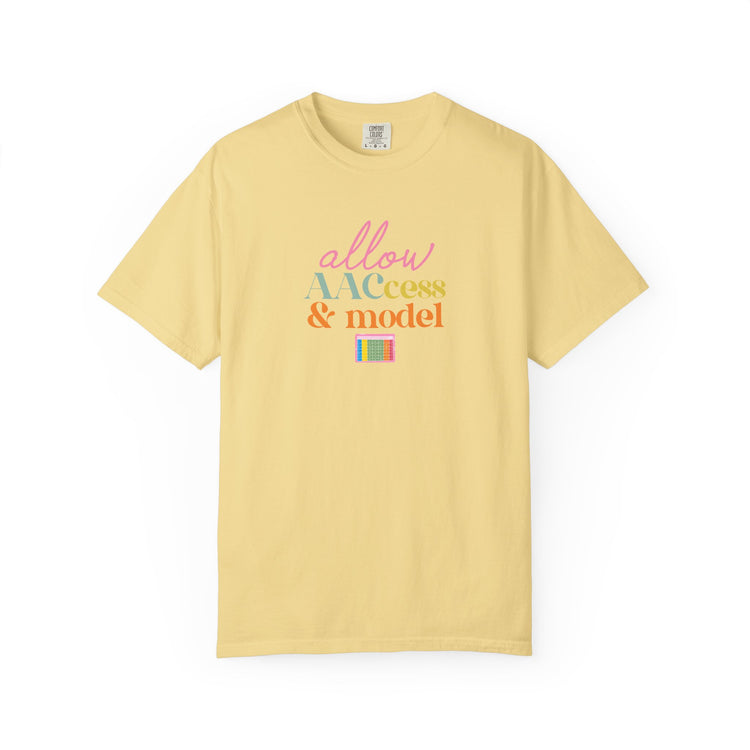 allow AAC access and model comfort colors tee