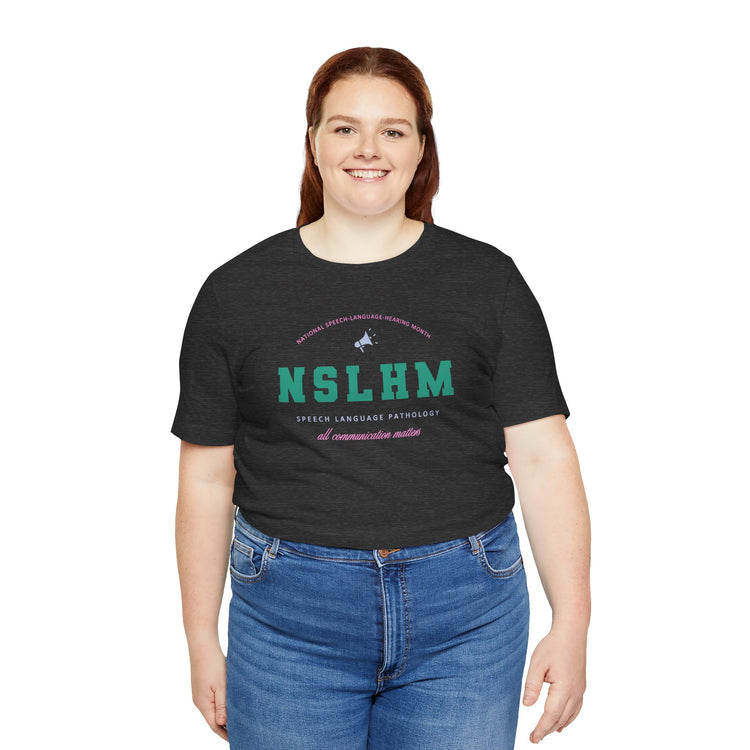 NSLHM varsity colorful short sleeve tee