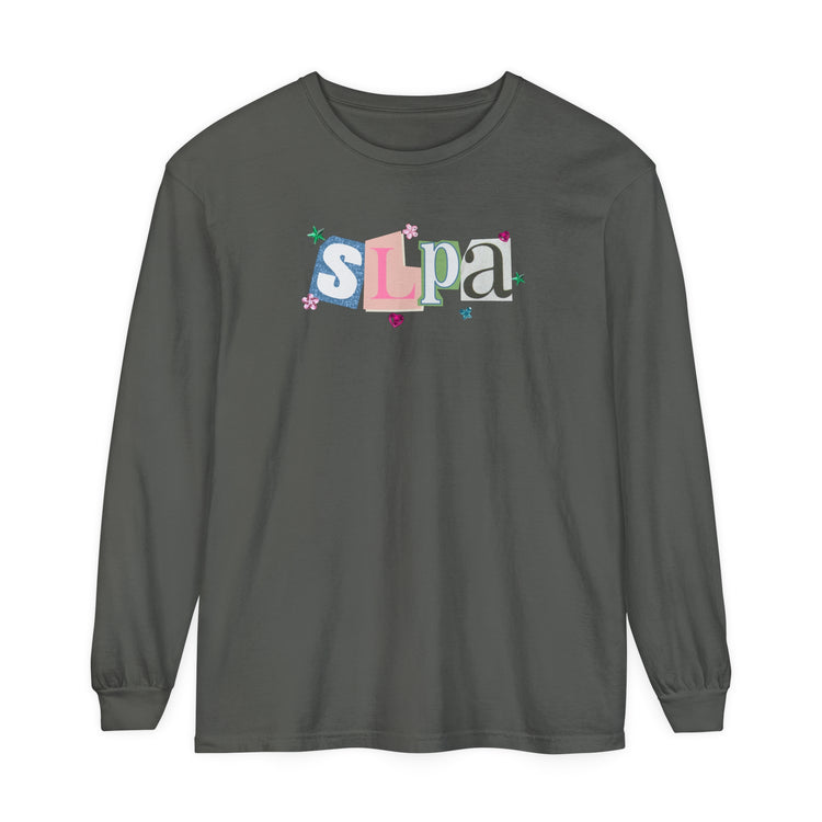 SLPA newspaper gem comfort colors long sleeve tee