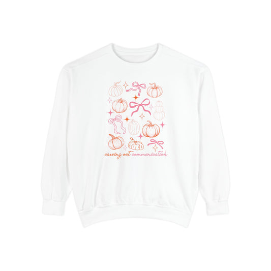 carving out communication! comfort colors crewneck
