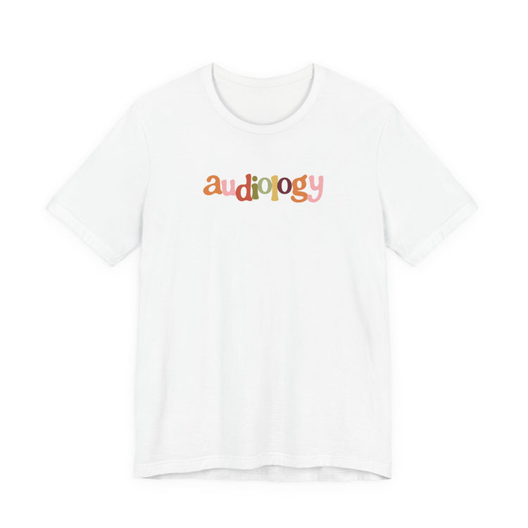 fall audiology short sleeve tee