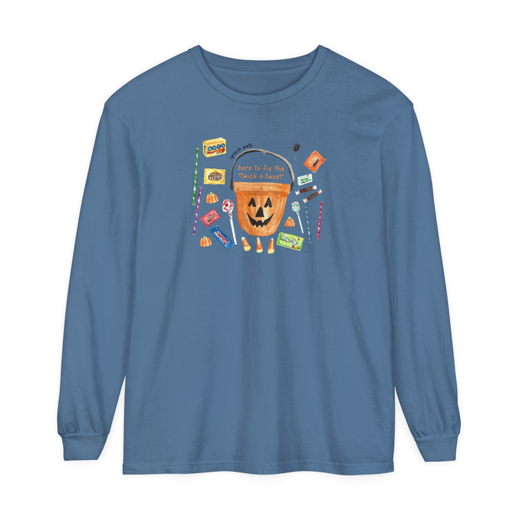 trick or treat SLP comfort colors long sleeve tee