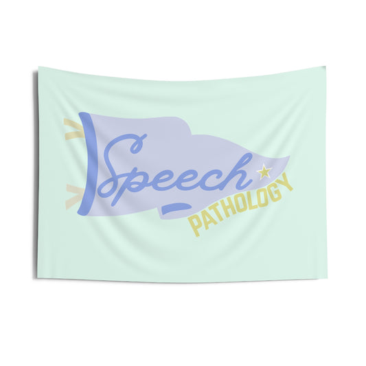 speech pathology pennant wall tapestry