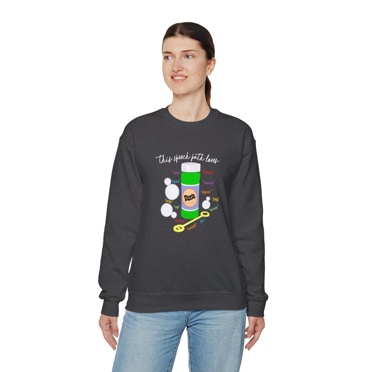 bubbles speech path loves crewneck