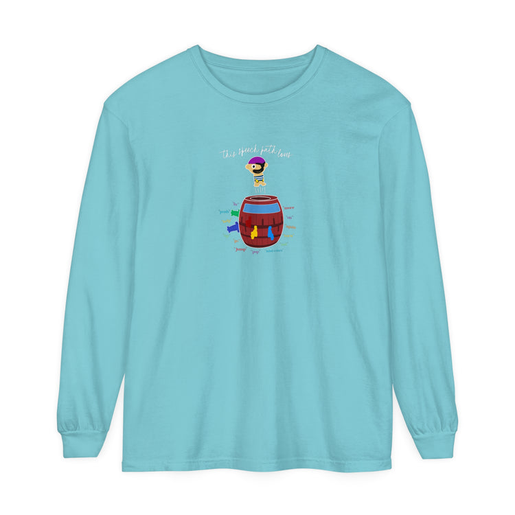 pirate speech path loves comfort colors long sleeve tee