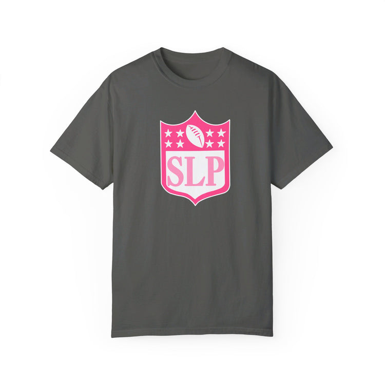 SLP football crest comfort colors tee