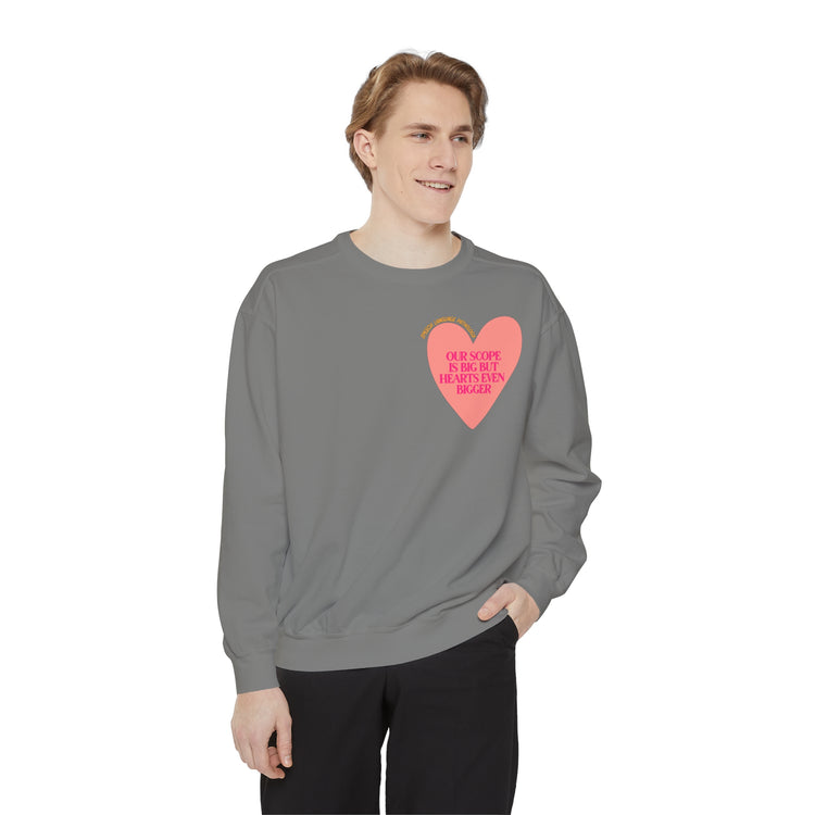 SLP heart scope comfort colors crewneck