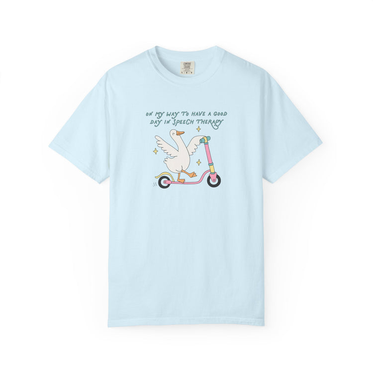 on my way to speech goose comfort colors tee
